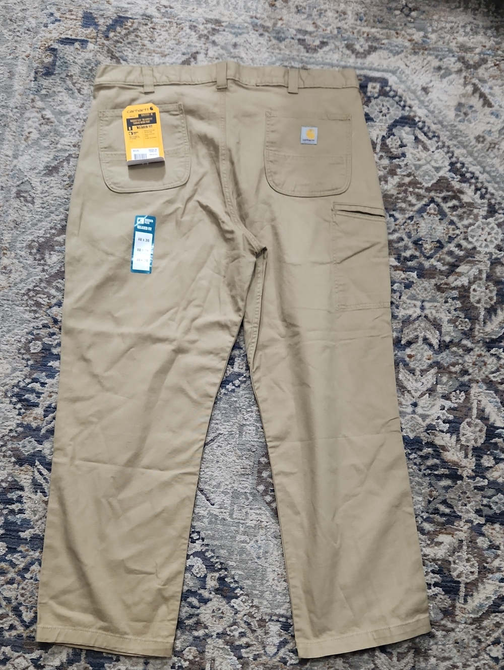 Carhartt relaxed Fit Men’s Khaki Work Chinos Rugged Fit